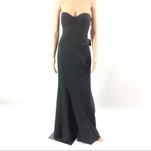 New Lulu's Forest Green Strapless Maxi Dress XL